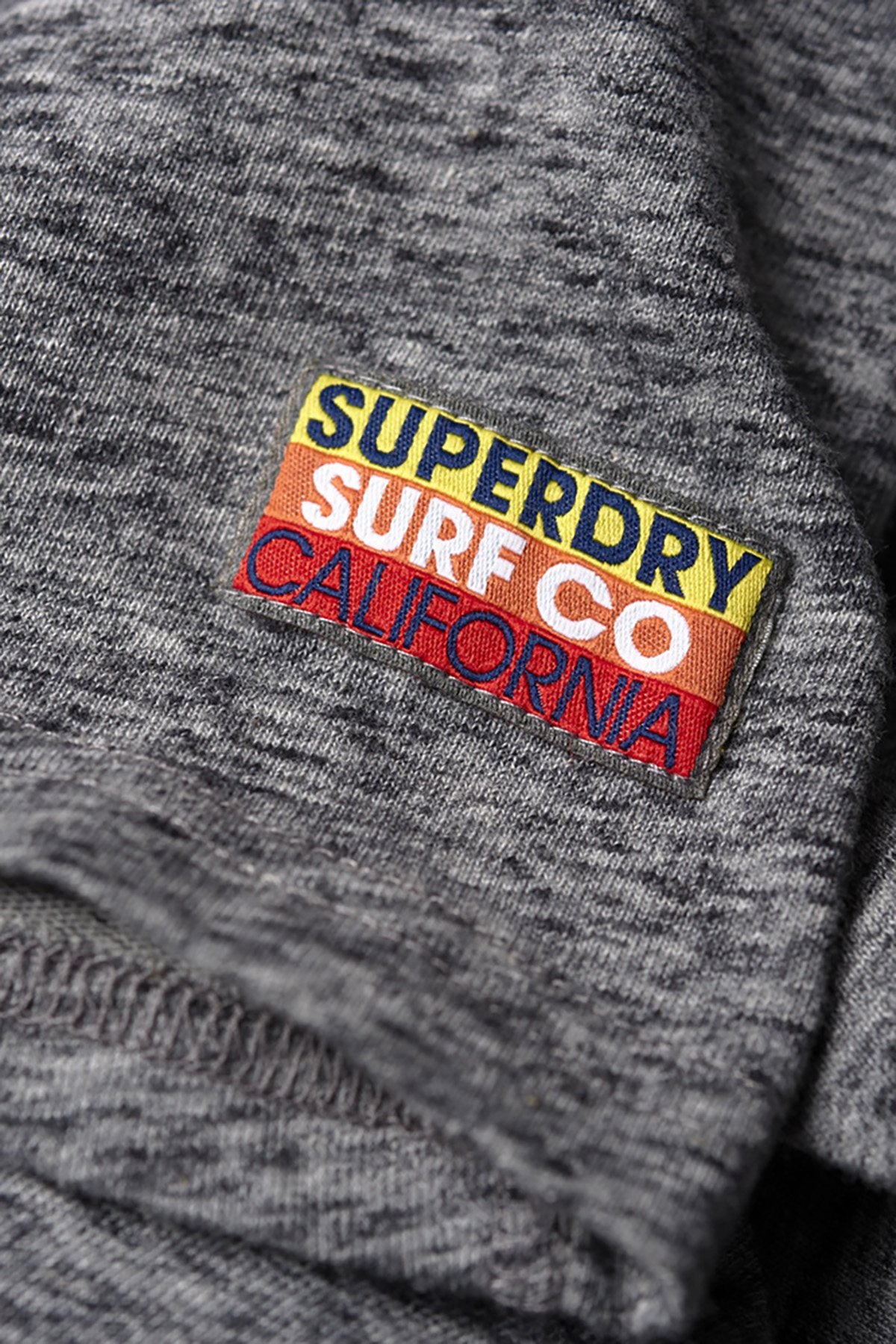 SuperDry Flint-Grey-Grit No.7 Surf Pocket T-Shirt