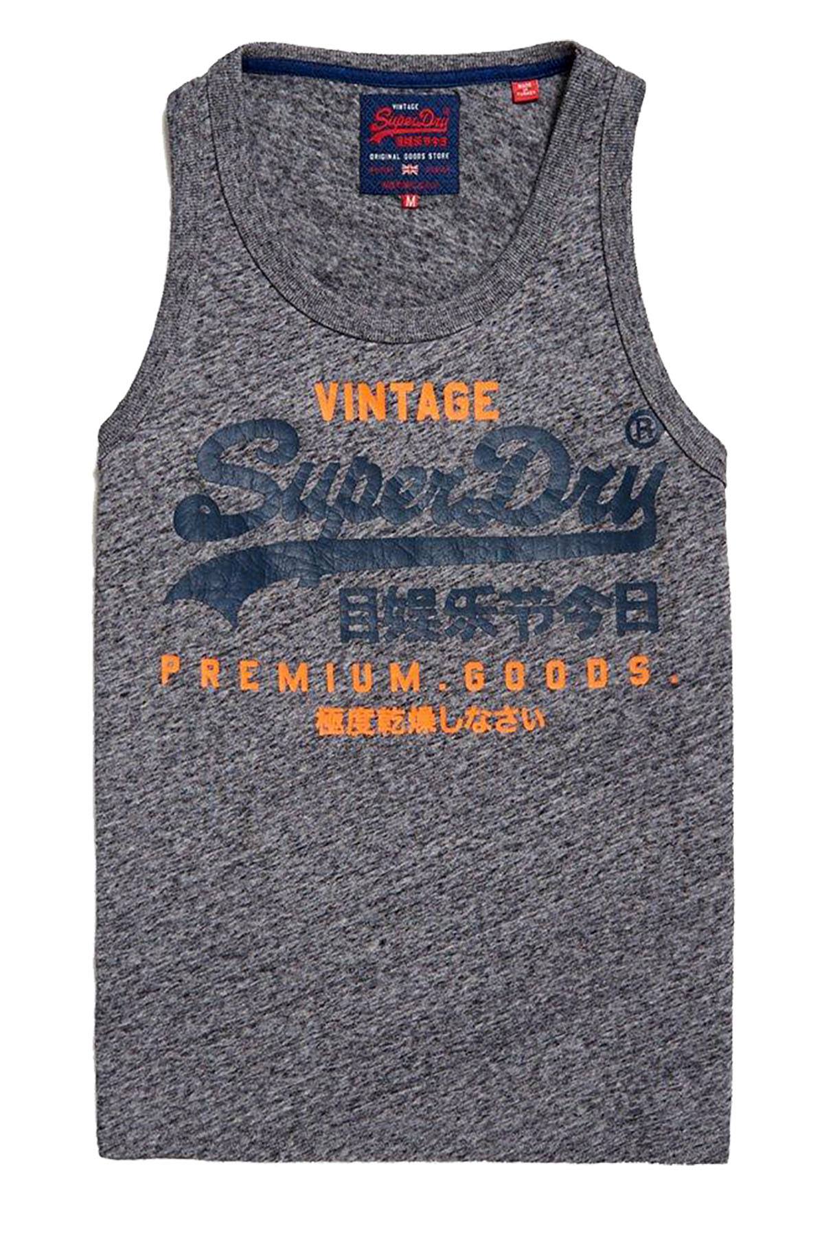 SuperDry Flint-Grey-Grit Premium Goods Duo Vest Tank