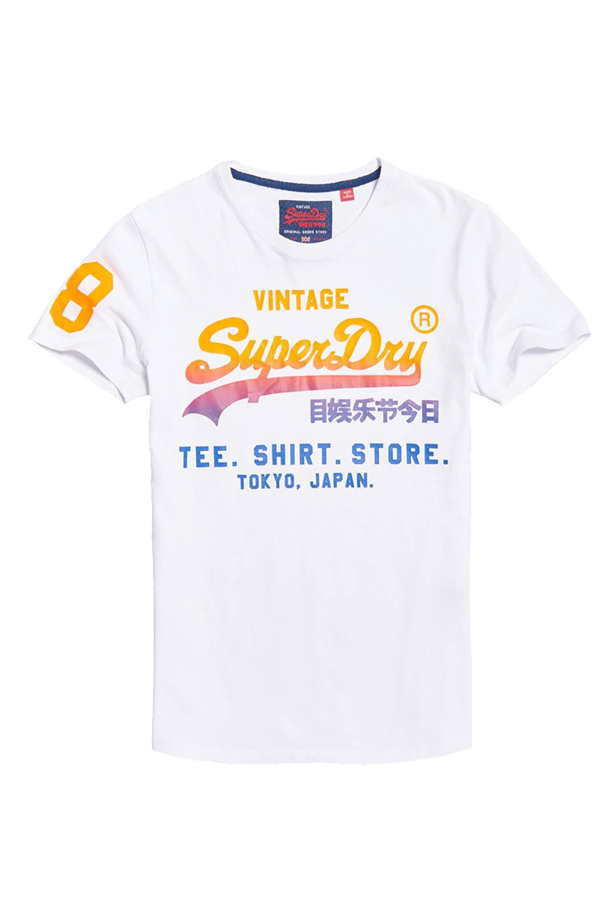 SuperDry Optic-White Shirt-Shop Fade T-Shirt