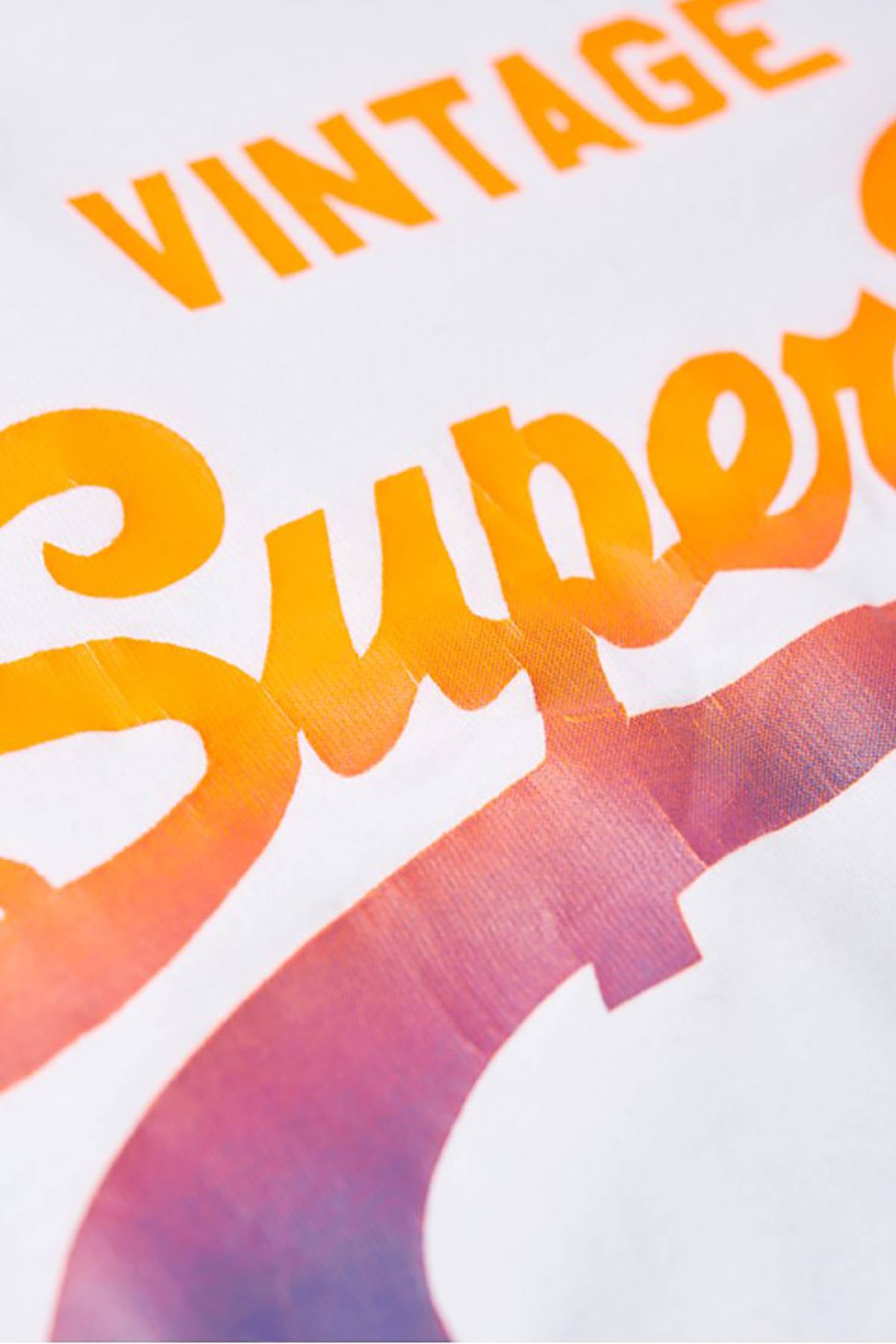 SuperDry Optic-White Shirt-Shop Fade T-Shirt