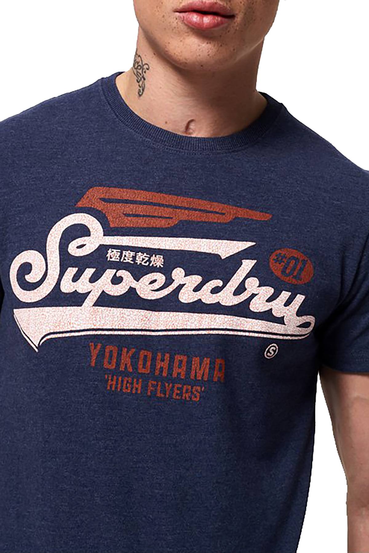 SuperDry Princedom-Blue Marl High Flyers Duo T-Shirt