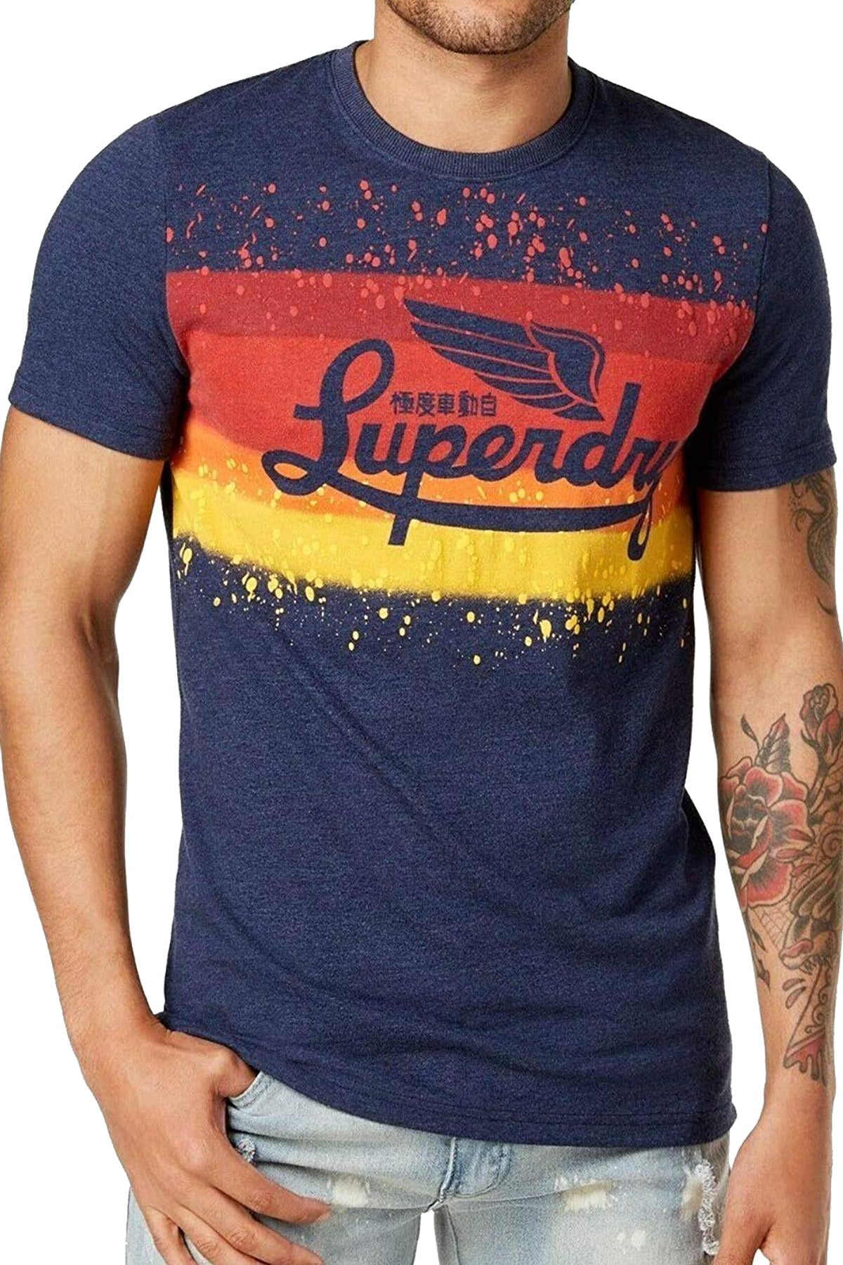 SuperDry Princedom-Blue Marl Icarus T-Shirt