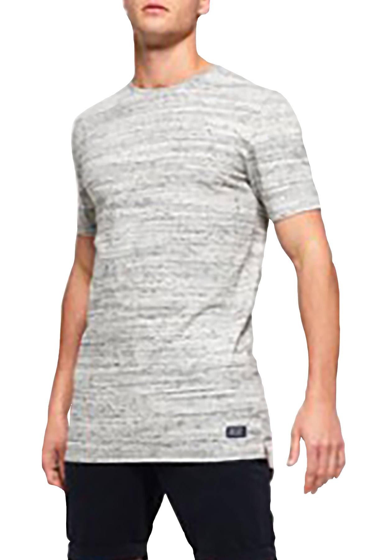 SuperDry Silver-Gravel-Grit Dry Originals Longline T-Shirt