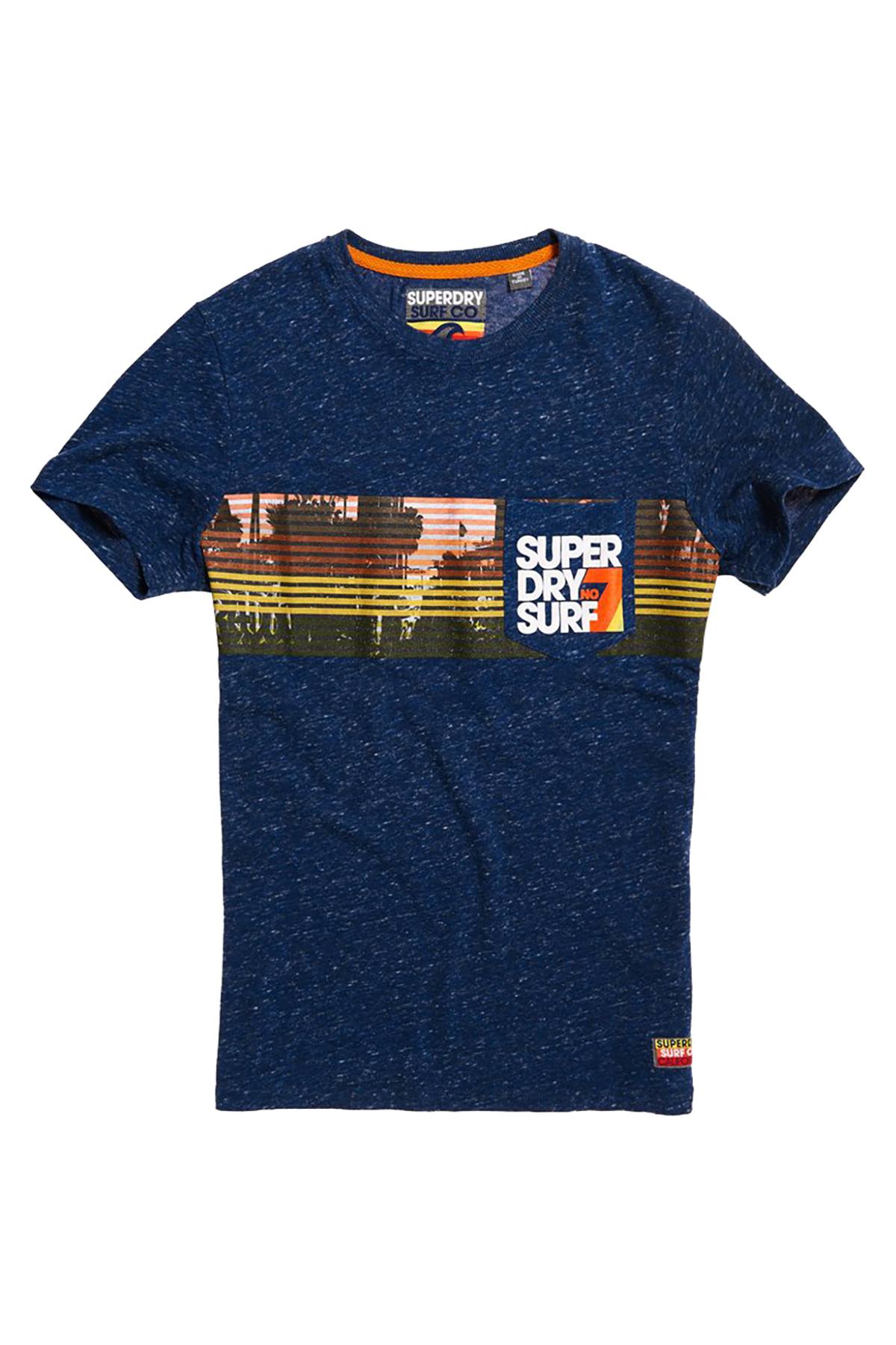 SuperDry Snowy-French-Navy No.7 Surf Pocket T-Shirt