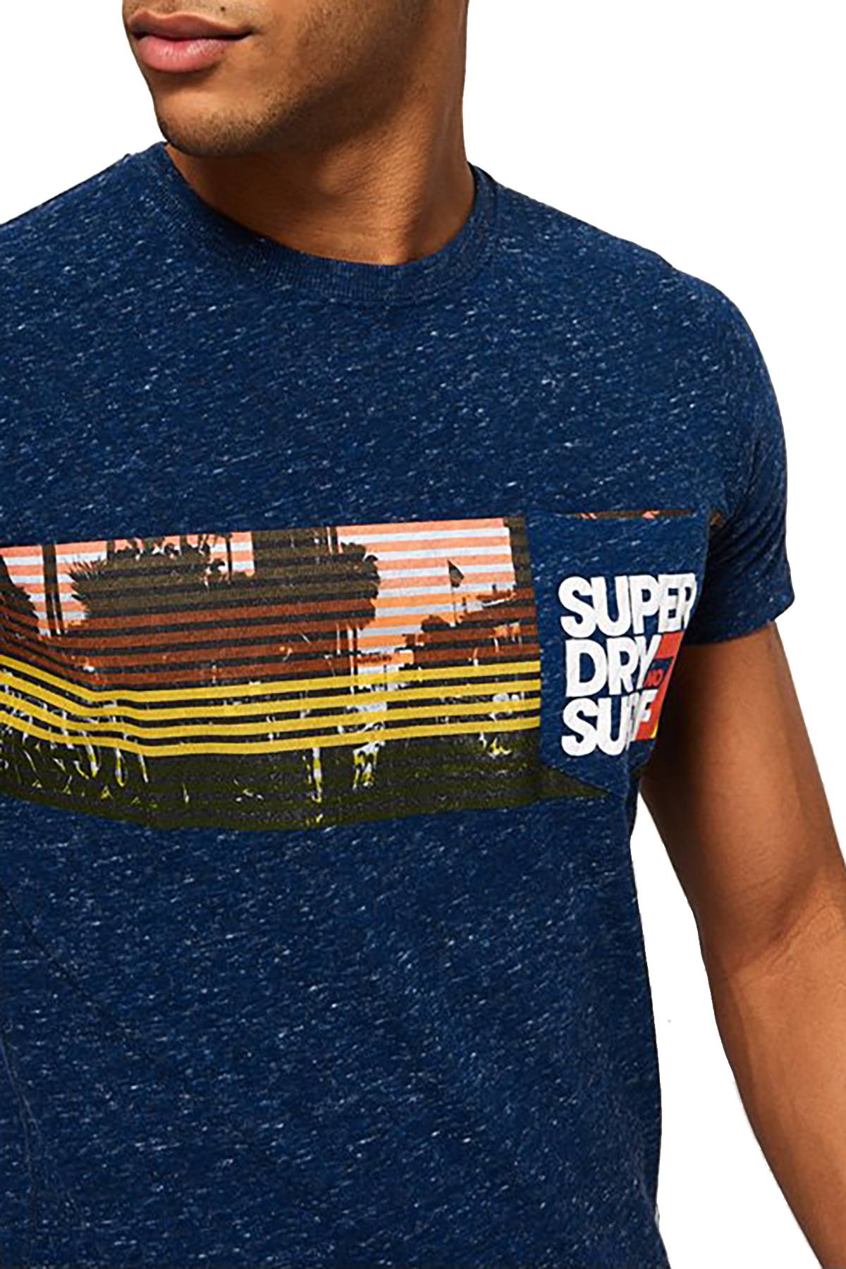 SuperDry Snowy-French-Navy No.7 Surf Pocket T-Shirt