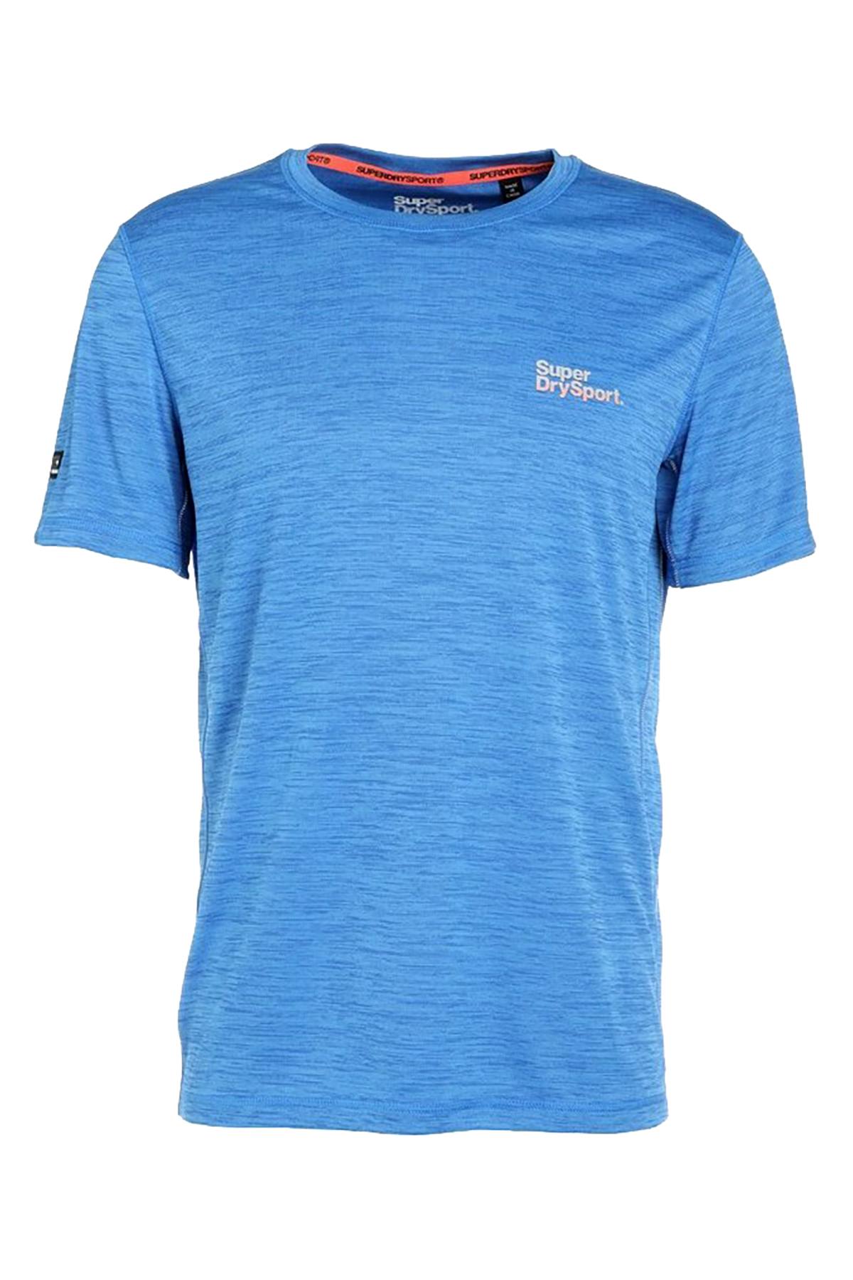 SuperDry Summer-Blue Micro Space-Dye Training T-Shirt