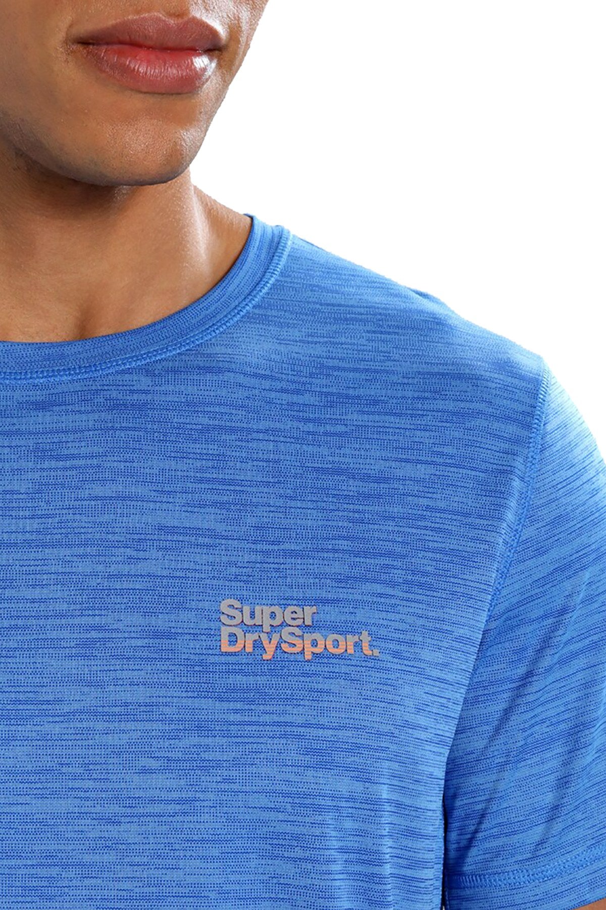 SuperDry Summer-Blue Micro Space-Dye Training T-Shirt