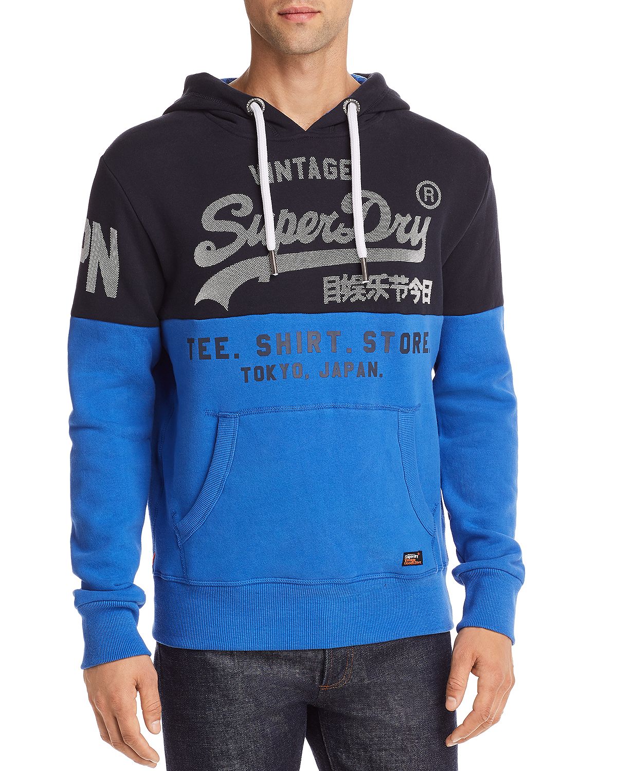 Superdry Logo-graphic Hooded French Terry Sweatshirt Eclipse Navy