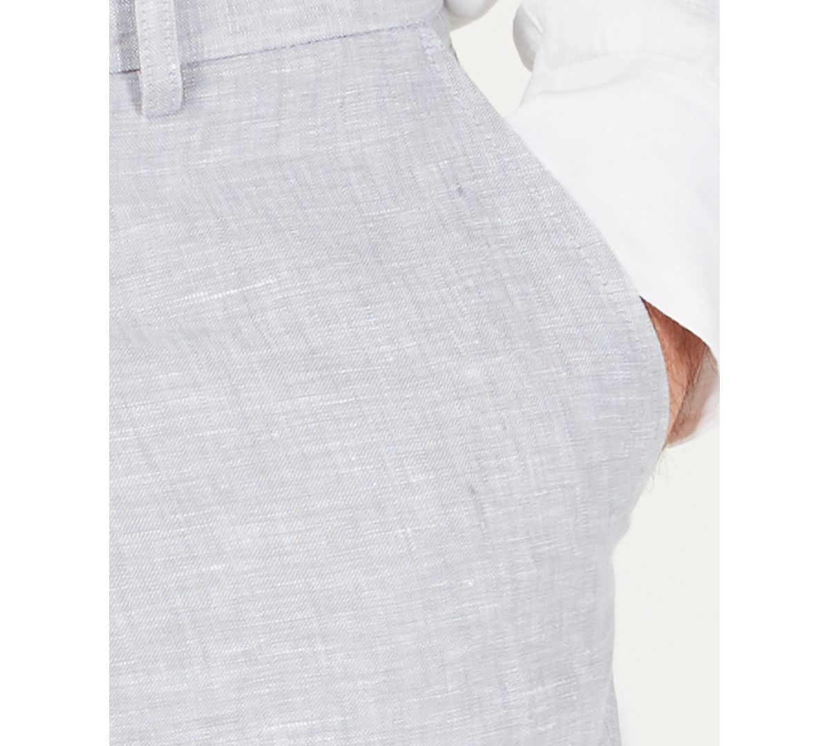 Tasso Elba 100% Linen Pants Grey