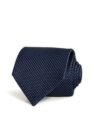 Ted Baker Textured Dot Silk Classic Tie Navy