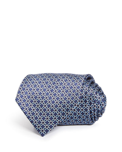 The Men's Store Chainlink Silk Classic Tie Navy