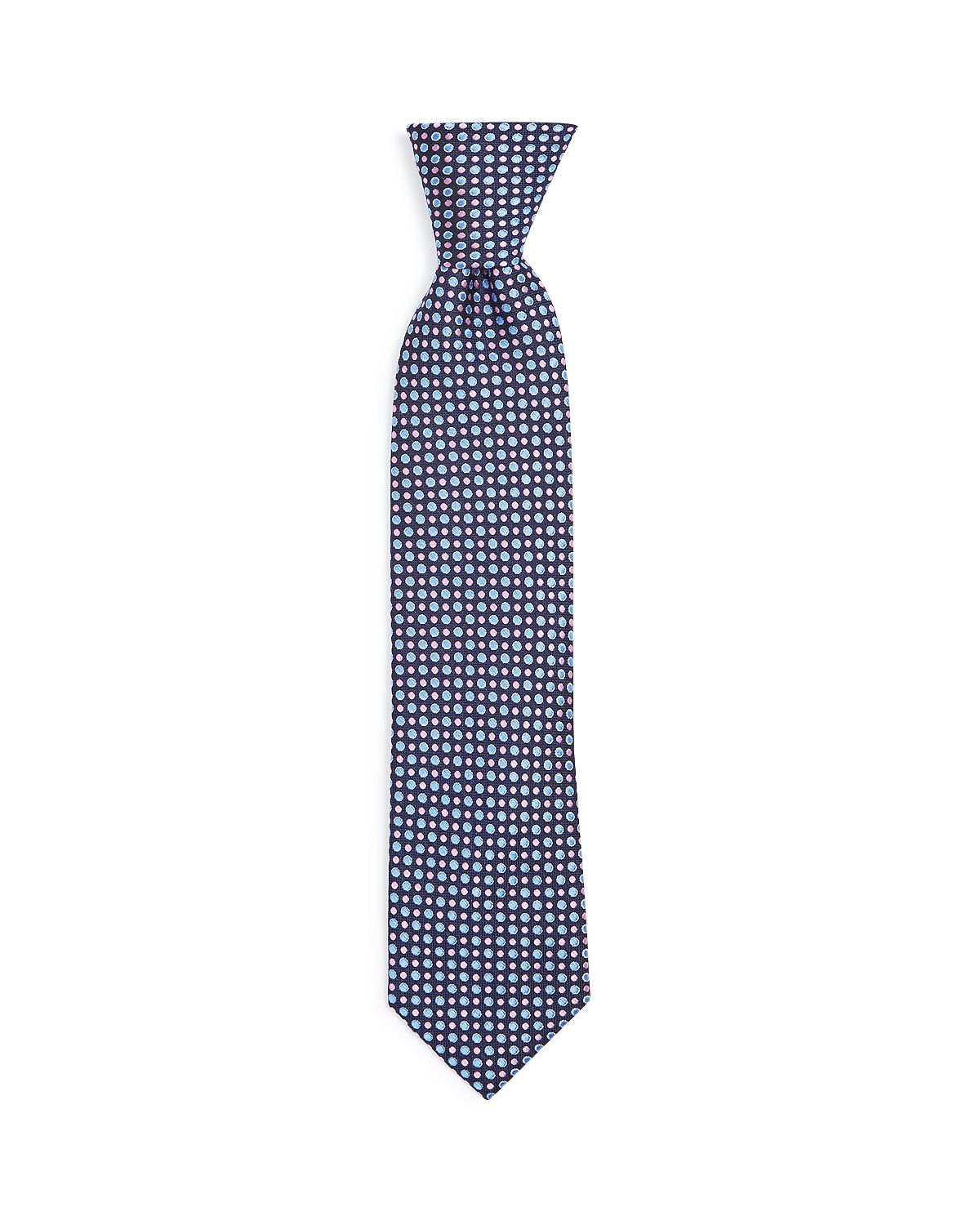 The Men's Store Multi Dot Silk Classic Tie Navy