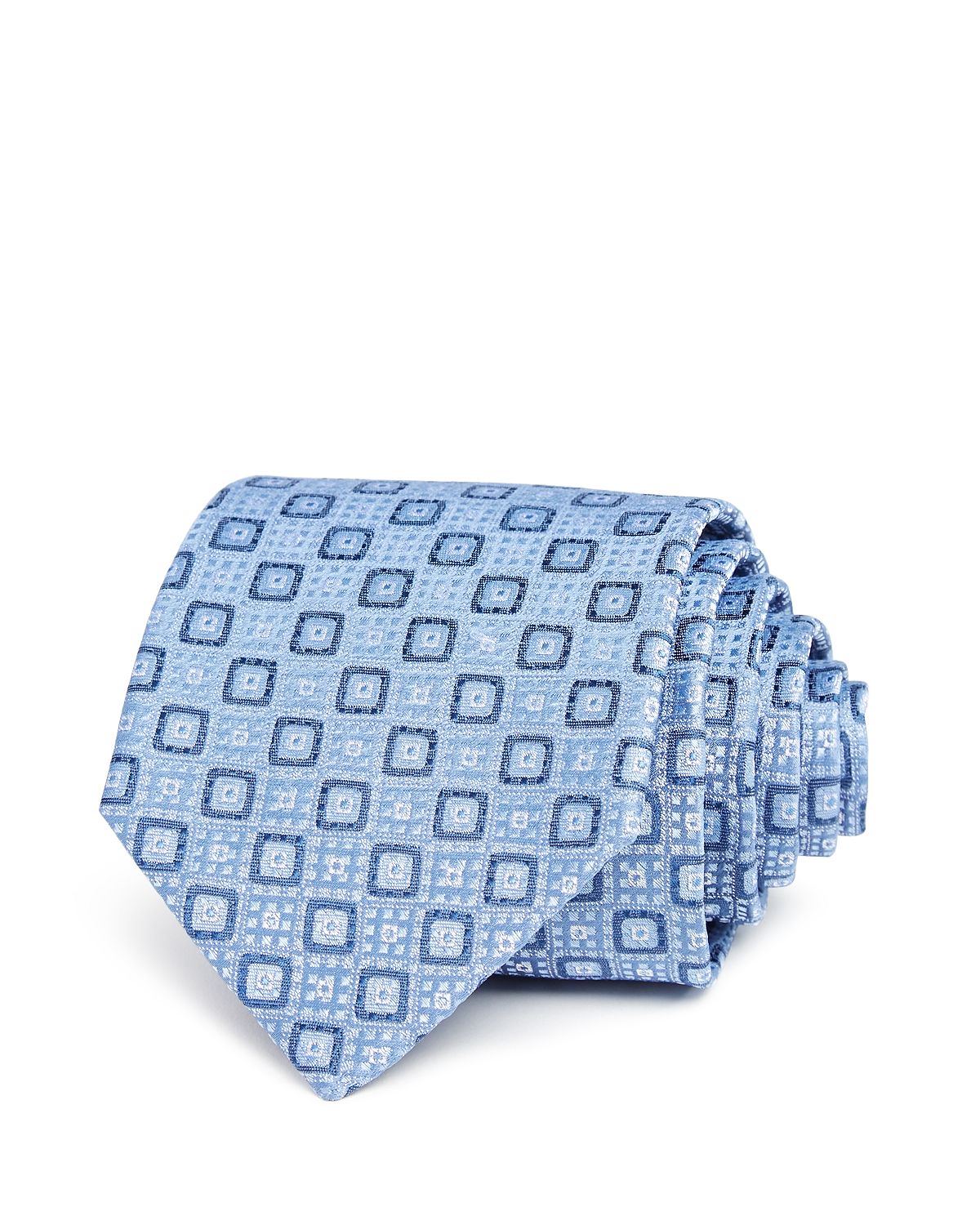 The Men's Store Squares In Squares Classic Tie Blue