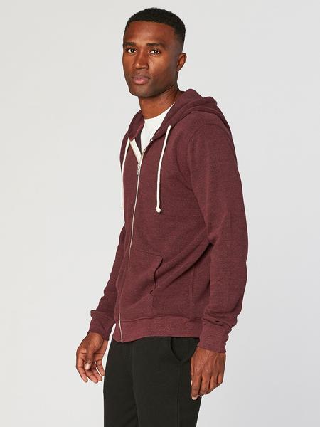 Threads 4 Thought Trim Fit Heathered Hoodie in Maroon Rust