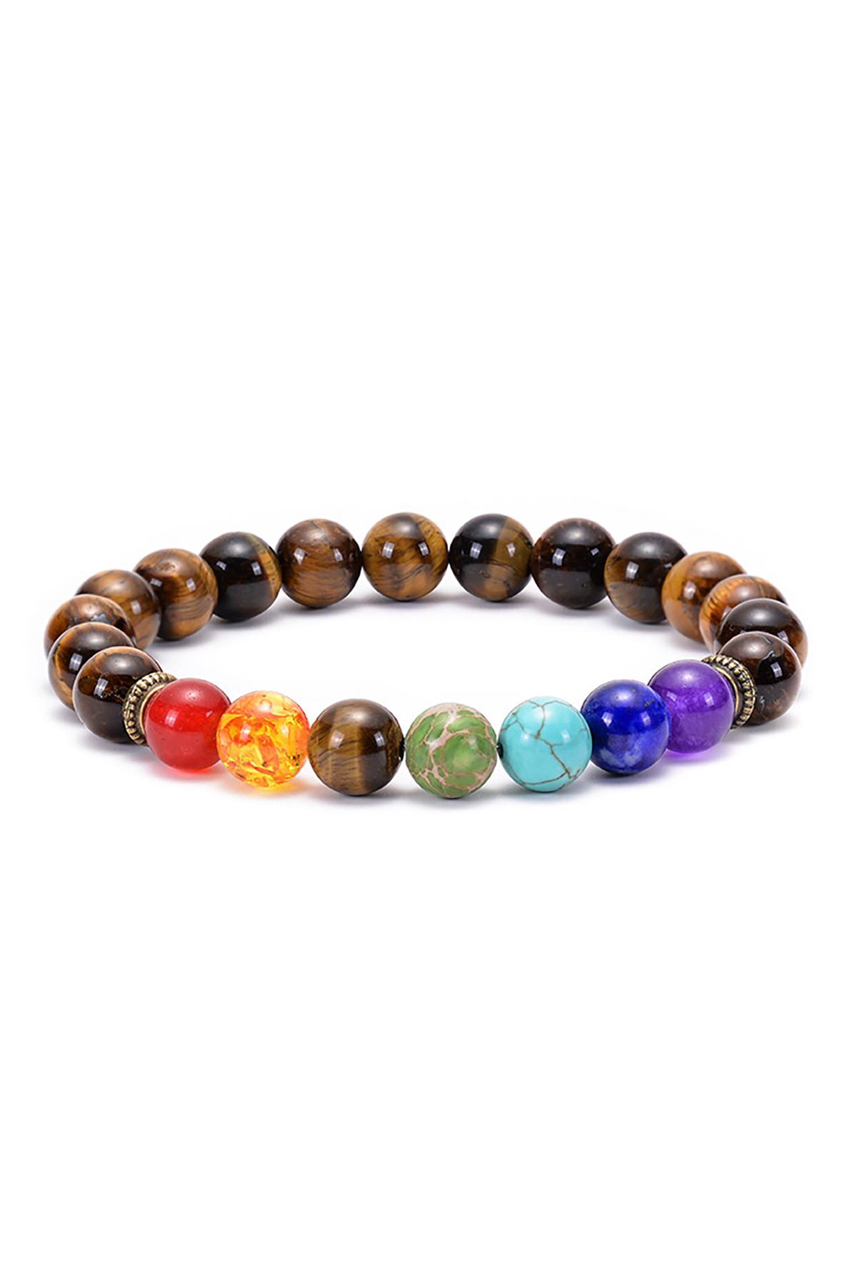 Tiger's Eye Manipura 7-Chakra Reiki Healing Bracelet