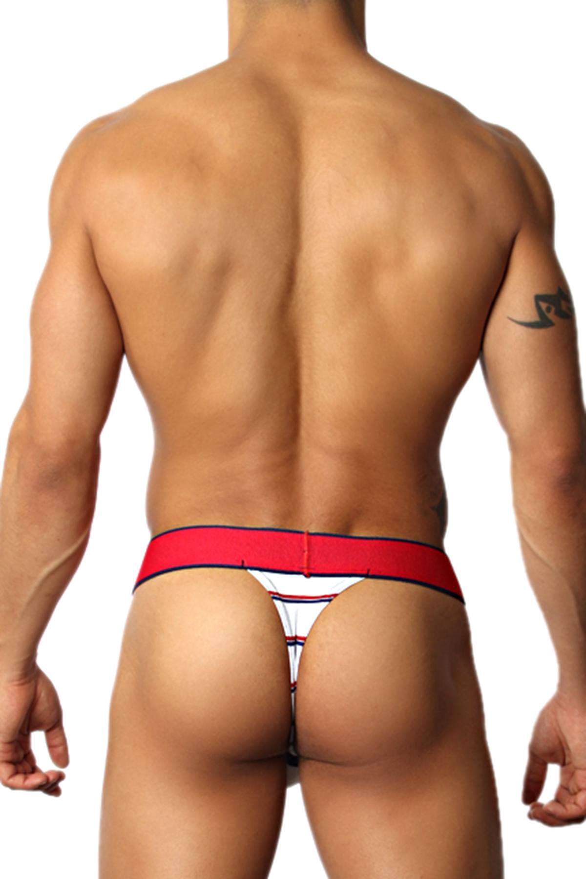 Timoteo White/Red Pacifica Thong