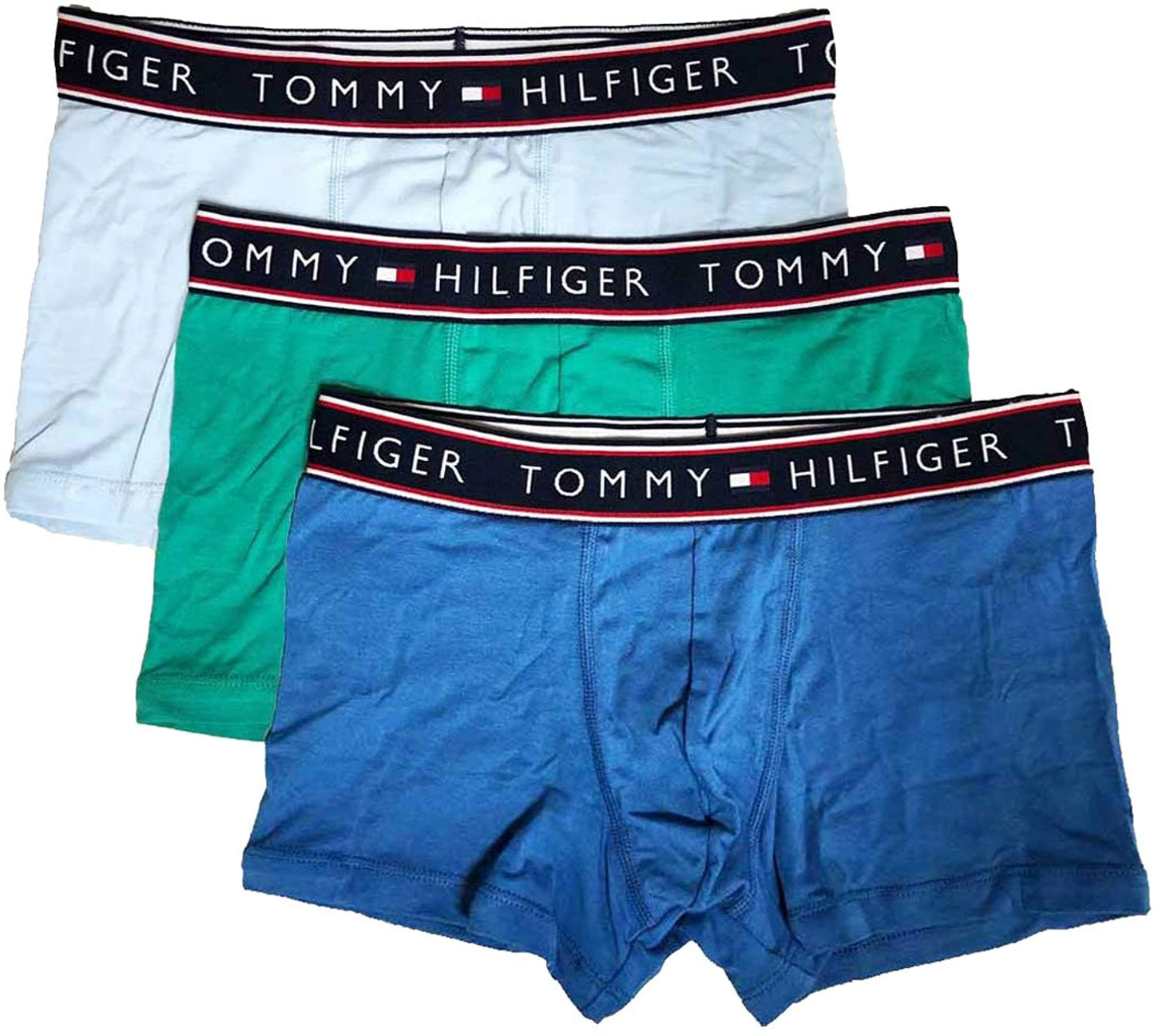 Tommy Hilfiger 3 Pack Cotton Stretch Boxer Briefs Sea Calm