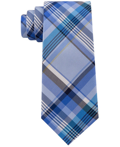 Tommy Hilfiger Barbecue Plaid Silk Tie Blue