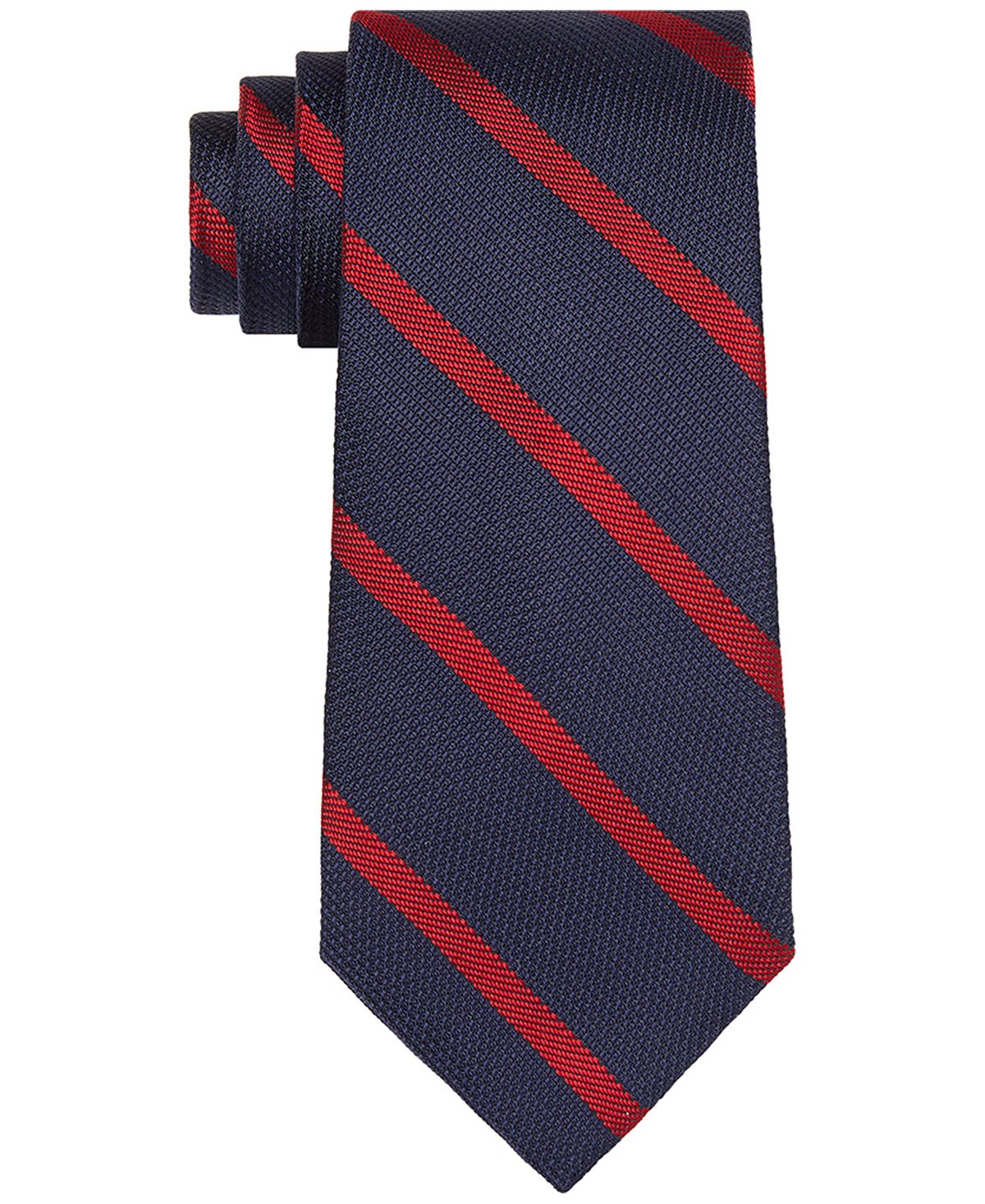 Tommy Hilfiger Classic Diagonal Striped Tie Red