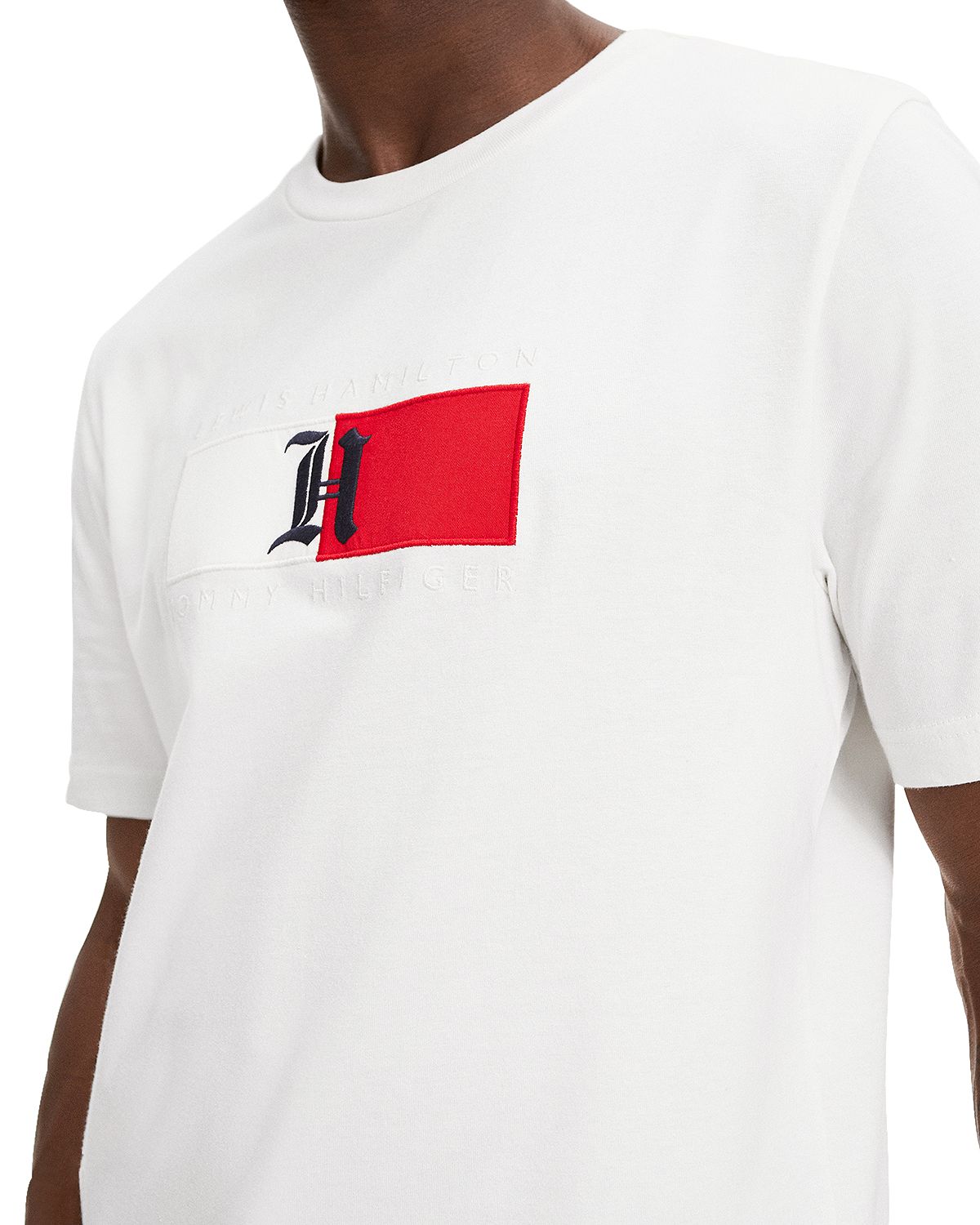 Tommy Hilfiger Flag Graphic Logo Tee Snow White CheapUndies