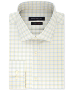 Tommy Hilfiger Men's Athletic-Fit Check Dress Shirt