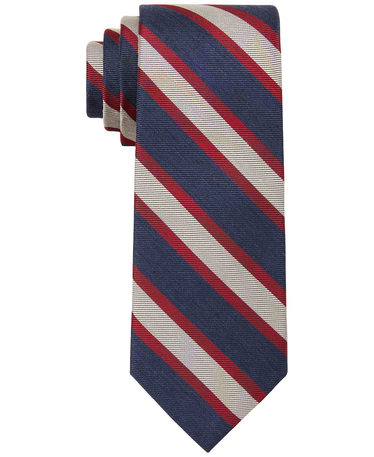 Tommy Hilfiger Slim Stripe Tie Red