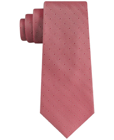 Tommy Hilfiger Slim Textured Dot Tie Red