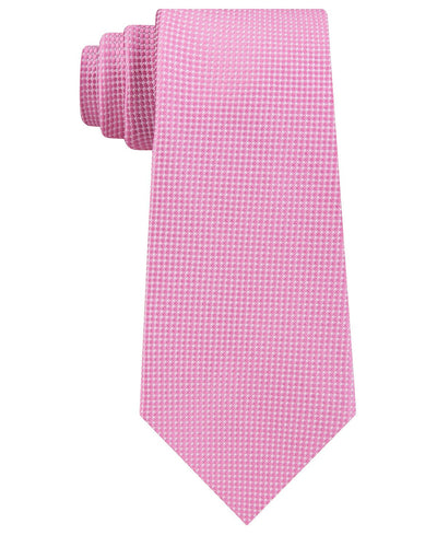 Tommy Hilfiger Textured Solid Silk Tie Pink