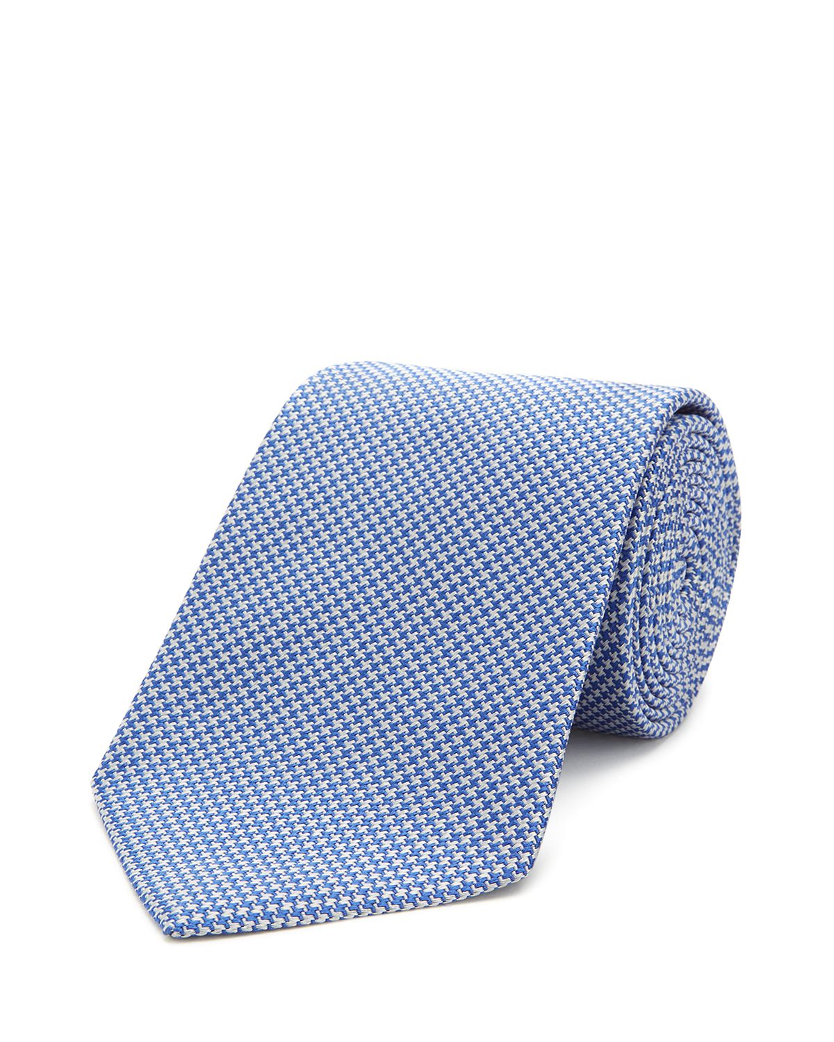 Turnbull & Asser Houndstooth Wide Tie Blue – CheapUndies