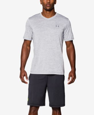 Under Armour Men's Tech V-Neck T-Shirt, Steel /Graphite, Medium