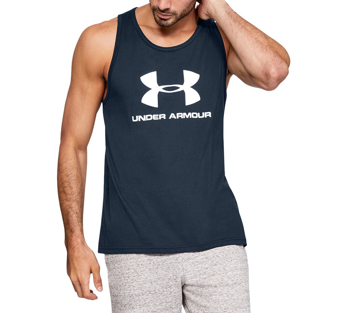 Under Armour Sportstyle Logo Tank Academy Navy