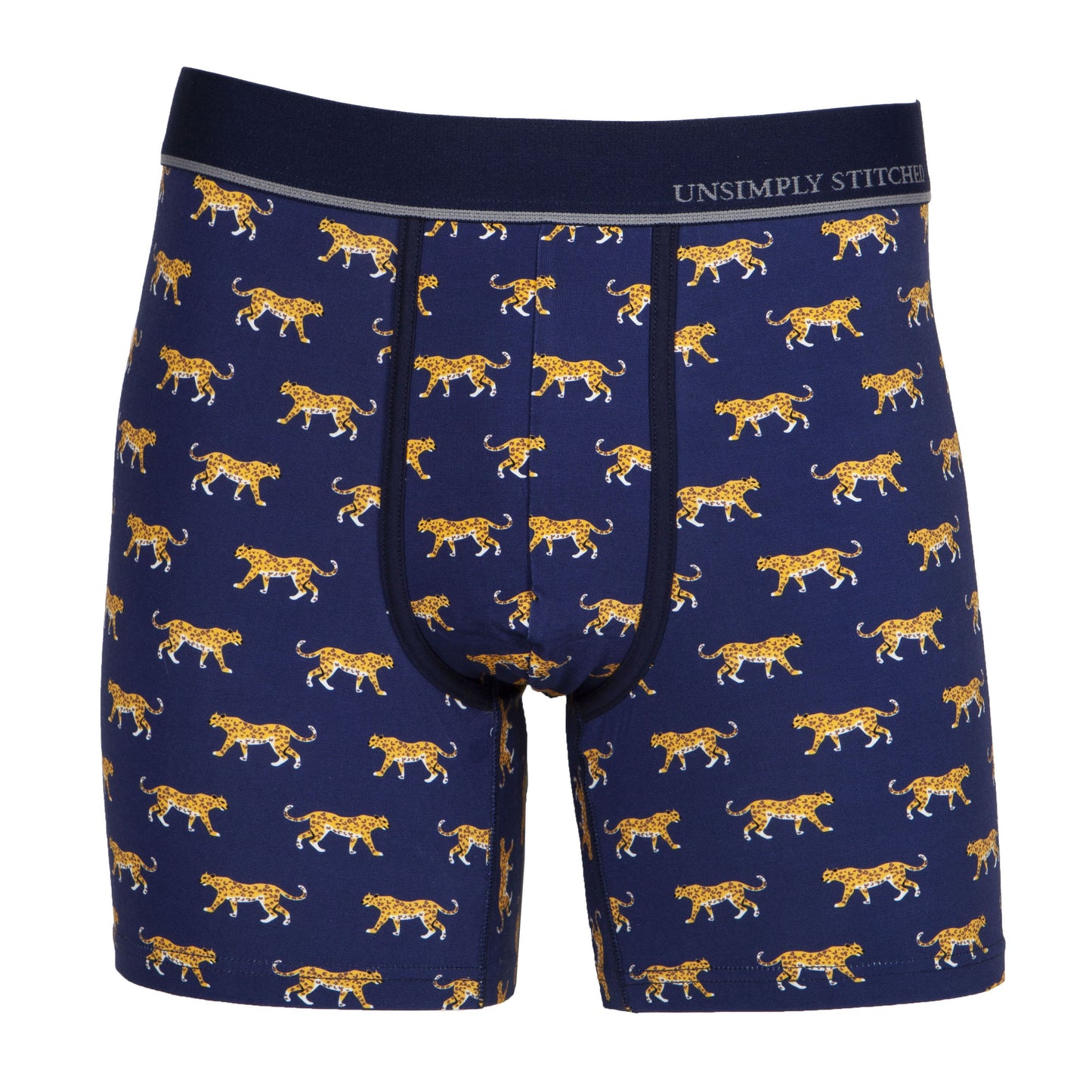 Unsimply Stitched Navy Cheetah Boxer Brief