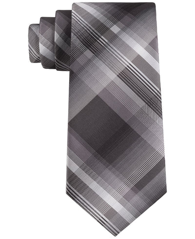 Van Heusen Mindy Slim Plaid Tie Black