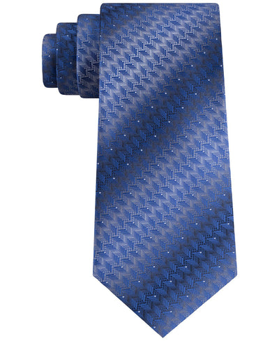 Van Heusen Slim Ombr Zig-zag Stripe Tie Blue