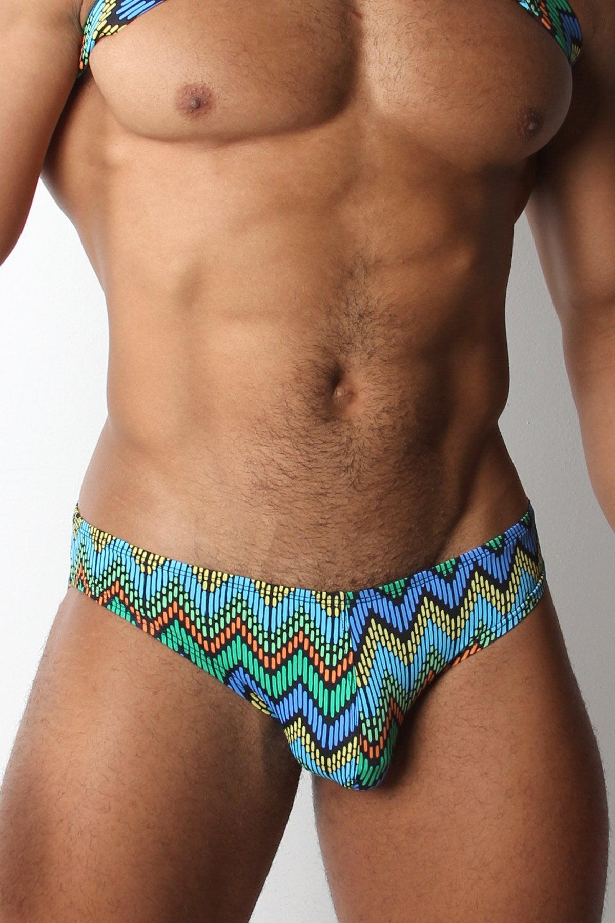 Vaux Blue Zig Zag Vx4 Low Rise Brief