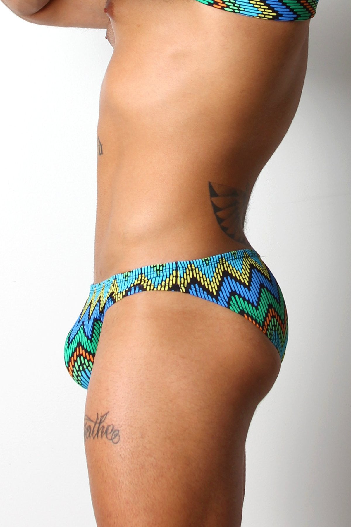 Vaux Blue Zig Zag Vx4 Low Rise Brief