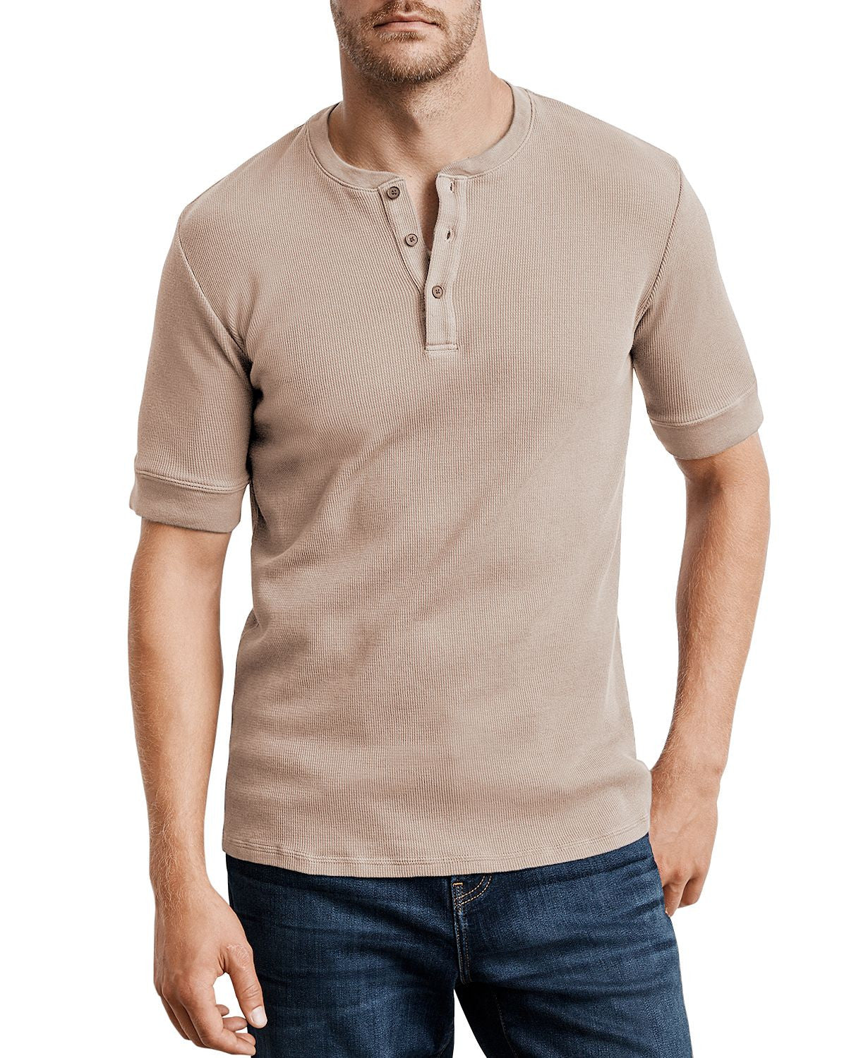 Velvet By Graham & Spencer Larry Short Sleeve Henley Nassau