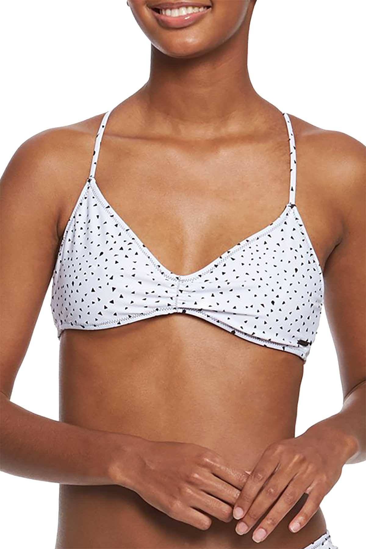 Volcom White/Multi Spot-On Reversible V-Neck Bikini Top