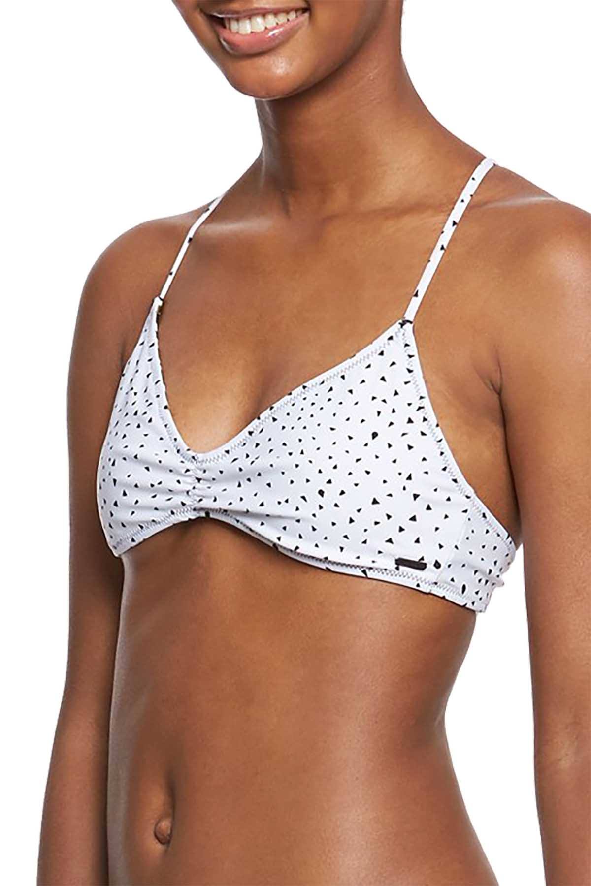 Volcom White/Multi Spot-On Reversible V-Neck Bikini Top