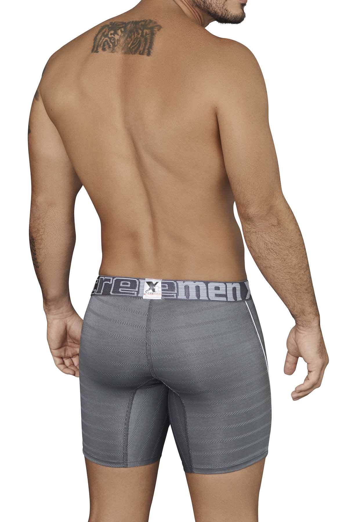 XTREMEN Dark-Grey Jacquard Mini-Print Boxer Brief