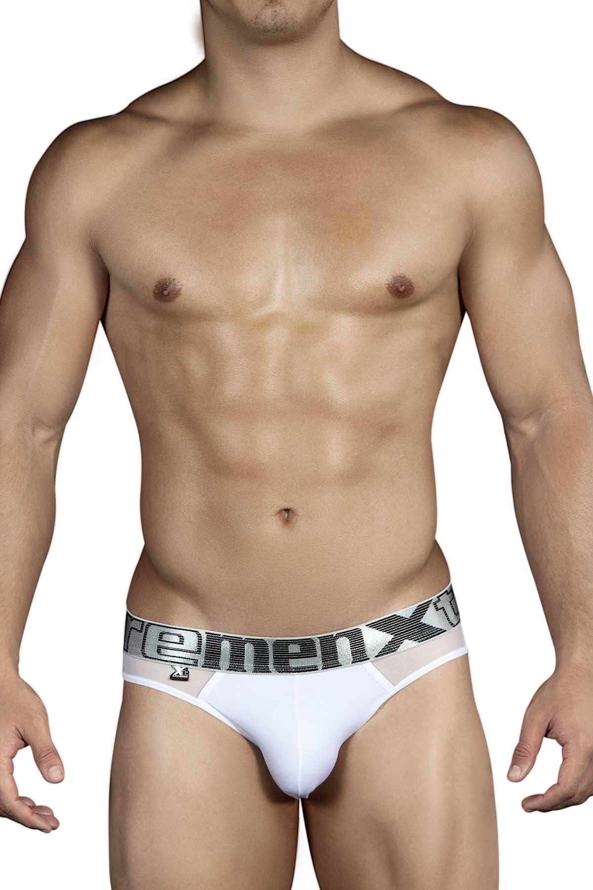 XTREMEN White Mesh-Sides Brief