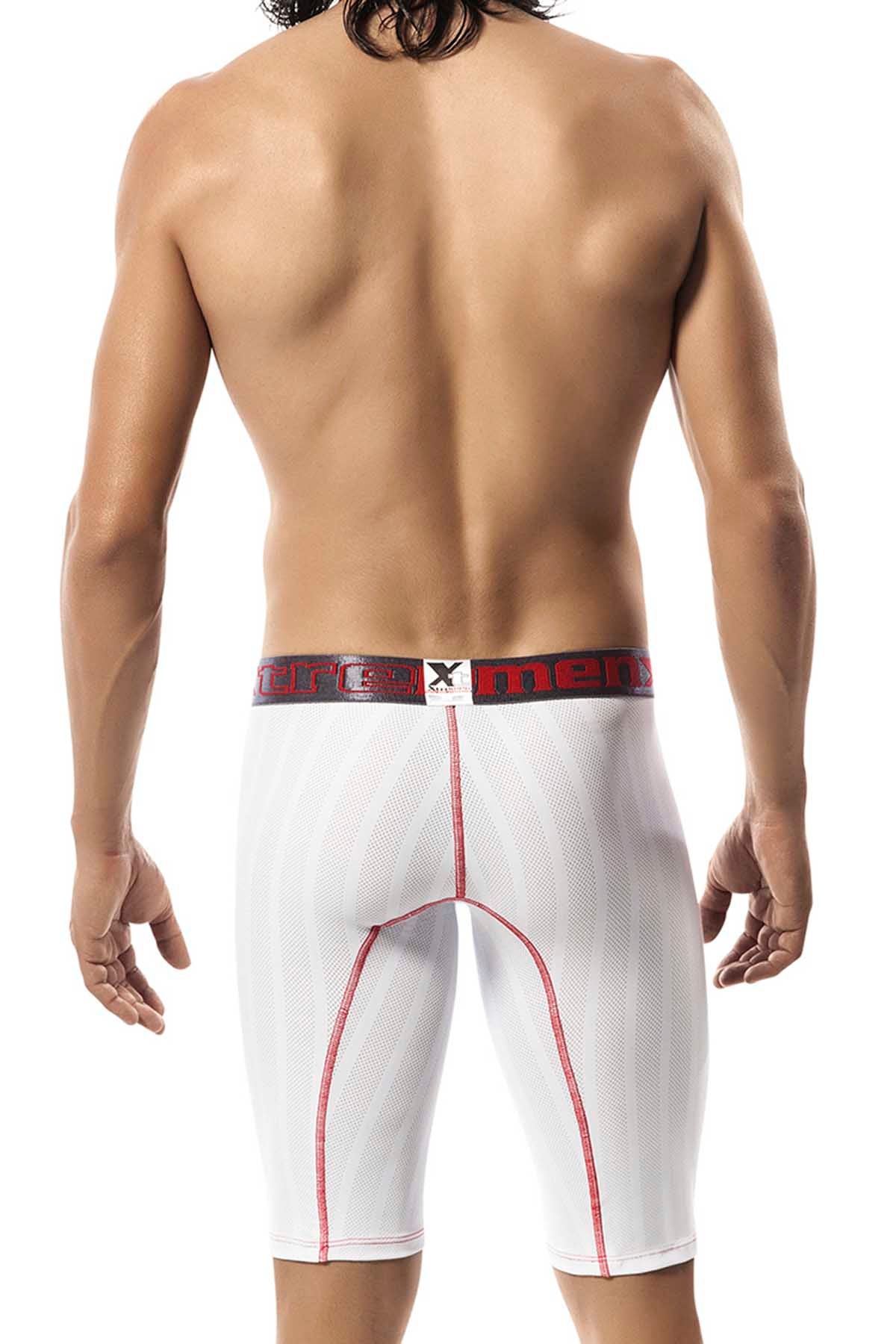 XTREMEN White/Red Microfiber Long-Boxer