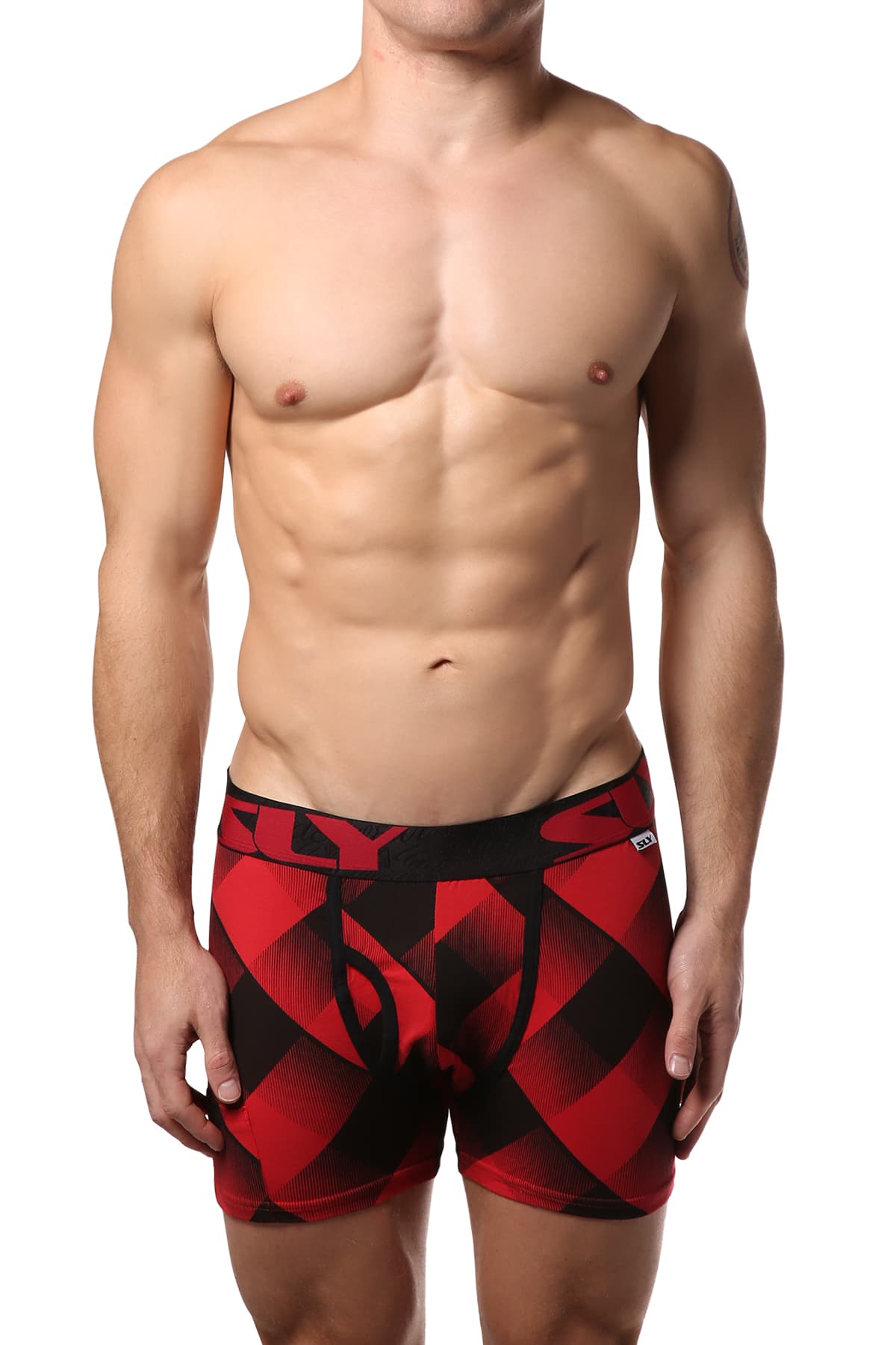 Sly Red & Black Lumber Jack Boxer Brief