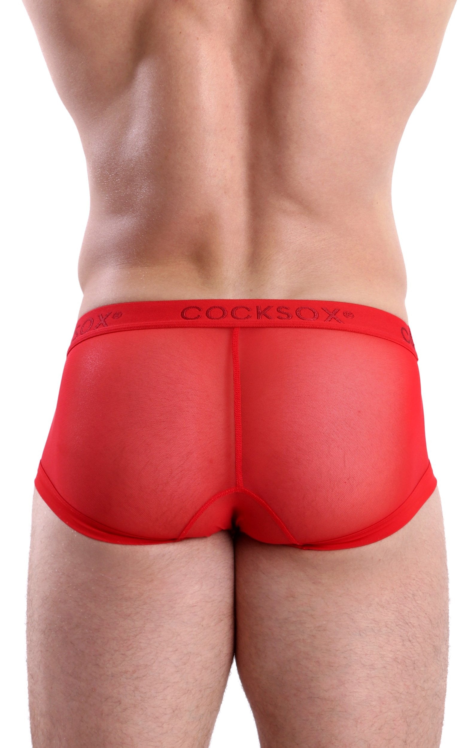 Cocksox Fiery Red Cx68me Mesh Trunk Cheapundies 1521