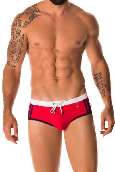 Jor Red & Blue Sport Swimwear Brief