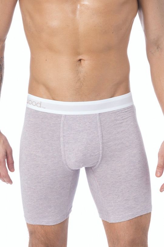 WOOD Violet Grey Heather Biker Brief