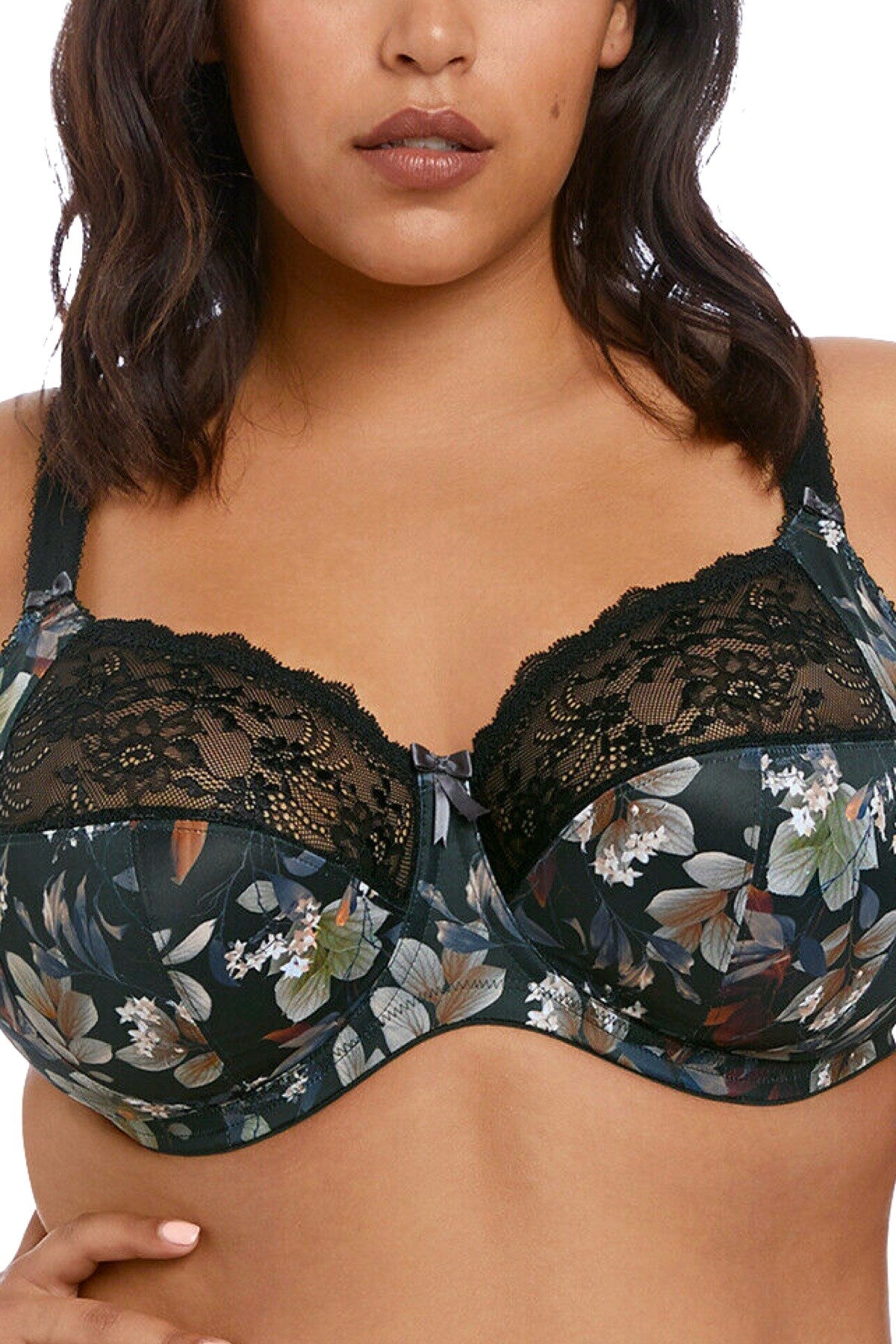 Elomi Womens Morgan Underwire Full Cup Stretch Lace Banded Bra, 36J, Blaze  