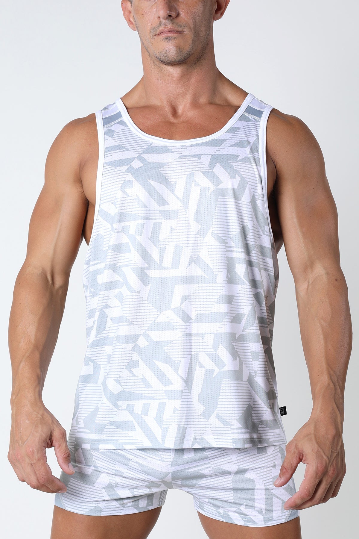 timotoe Grey Active Sport Racer Back Tank Top